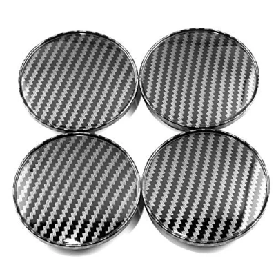Image of RhinoTuning 4 PCS 68mm Wheel Center Caps Compatible With Kymco 700i XXR 005 550 556 559, OD: 2.67 in / 68 mm ID: 2.42 61.5 Black &amp; White Hub Trims