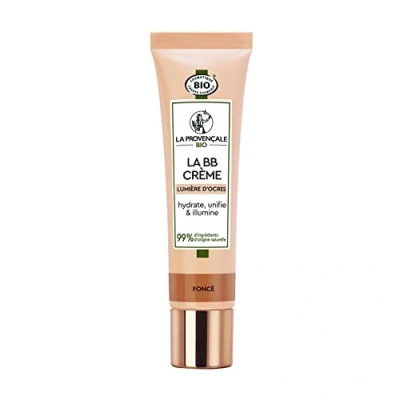 Image of La Provençale Bio BB Cream Lumière d&#039;Ocres Certified Organic Moisturising Tinted AOP Provence Olive Oil For All Skin Types Colour : Dark 30 ml