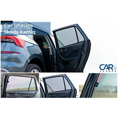 Image of CAR SHADES Set (rear side doors) compatible with Skoda Kamiq 2019 (2 pieces)