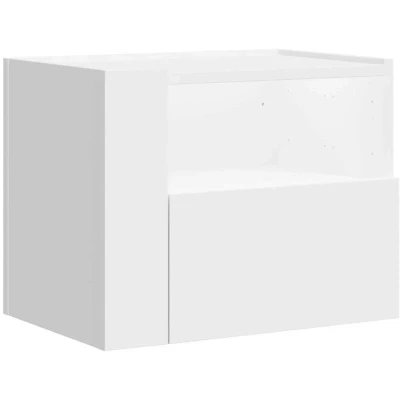 Image of vidaXL Wall mounted Bedside Cabinet White 45x30x35 cm
