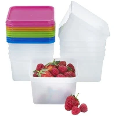 Image of lakeland 10 Stack a Boxes Food Storage Containers 750ml Dishwasher Microwave &amp; Freezer Friendly