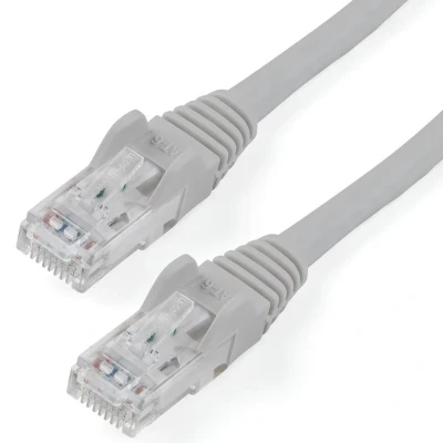 Image of StarTech.com 50cm CAT6 Ethernet Cable Grey CAT 6 Gigabit Wire 650MHz 100W PoE++ RJ45 UTP Category Network/Patch Cord Snagless w/Strain Relief Fluke Tested UL/TIA Certified (N6PATC50CMGR)