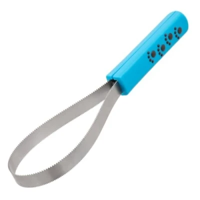 Image of GROOM PROFESSIONAL Shedding Blade Ideal for the Removal of Dead &amp; Unwanted Hair, Excellence in Animal Grooming, Can be Used Looped or Straight, Made from Durable Stainless Steel, 30cm