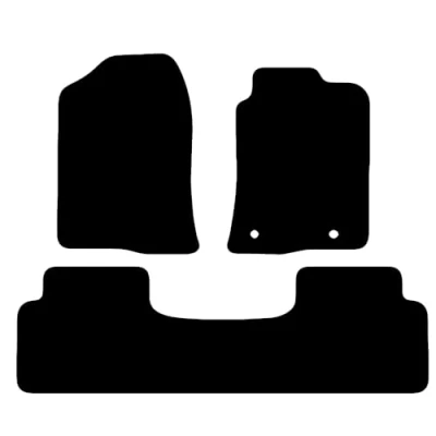 Image of Carsio Carpet Car Mats For Toyota Avensis Taxi 2003 2009 (two fixings) Tailored Fit Floor Mat Set Complete Accessory Black Custom Fitted All Weather, Anti Slip Backing &amp; Trim
