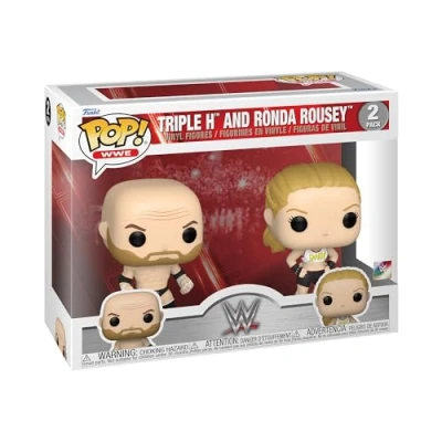 Image of Funko POP! WWE: Rousey and Triple H &amp; Collectable Vinyl Figure Gift Idea Official Merchandise Toys for Kids Adults Sports Fans Model Collectors Display