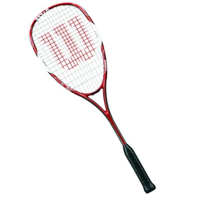 Image of Wilson Squash 1/2 Cvr Racquet Red/White, Graphite, One Size