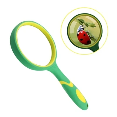 Image of Magnifying Glass 10x 75mm Shatterproof Handheld Lens Reading Magnifier with Anti Slip Rubber Handle Glasses for Seniors Kids Insect Hobby Observation