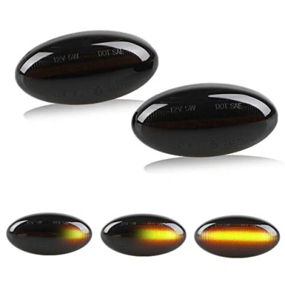 Image of Rui Xin Trade 2 pieces Led Dynamic Side Marker Turn Signal Light Sequential Blinker For Peu geot 1007 107 206 207 307 407 607 Partner Expert Citroe n C1 C2 C3 C5 C6 Xsara Picasso Berlingo Jumpy