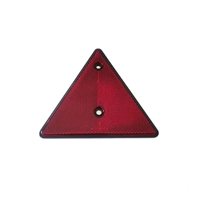 Image of ORAMAI 1 Red Rear Reflectors Triangle Reflective Gate Posts Safety Screw Compatible With Trailer Motorcycle Caravan Truck Boat
