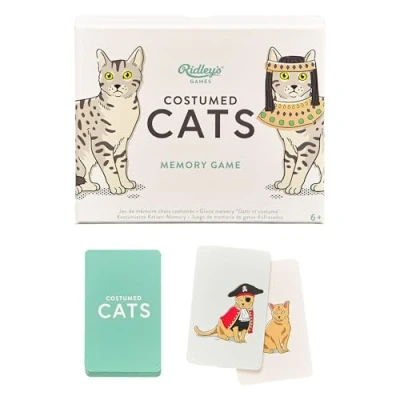 Image of Ridley&#039;s Games GME051 Costumed Cats Memory Game Matching Card, Multi