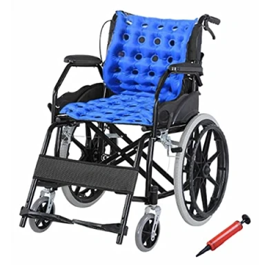 Image of Bedridden Inflatable Seat Cushion Anti Bedsore Wheelchair Air Pad with Full Back for Disabled Elderly, Portable