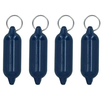 Image of AB Tools 4 Pack 10cm Floating Fender Keyring Key Float Boat Fishing Sailing Buoyant Ring