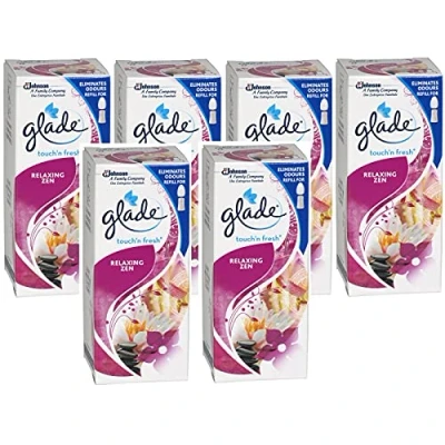 Image of GLADE TOUCH N FRESH REFILLS RELAXING ZEN 10ML EACH (PACK OF 6)