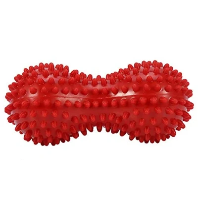 Image of Peanut Shape Massage Ball, Contact Points Ball for Fitness Exercise Mobility Relief Pain Muscle Steess, Trigger Point Reflexology Palms Feet Ankle Arms Neck Back(Red)