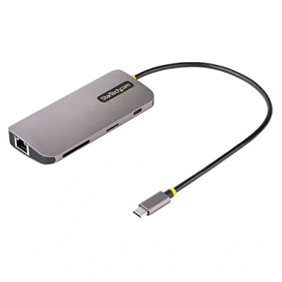 Image of StarTech.com USB C Multiport Adapter 4K 60Hz HDMI Video, 3 Pt 5Gbps A Hub, 100W Power Delivery Pass Through/GbE/SD/MicroSD, 12&quot;/30cm Cable, Travel Laptop Docking Station (115B USBC MULTIPORT)