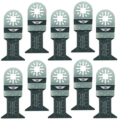 Image of 10 x 44mm TopsTools UN44B_10 Metal Cutting Blades Compatible with Bosch Fein (Non StarLock) Makita Milwaukee Einhell Ergotools Hitachi Parkside Ryobi Worx Workzone Multi Tool Accessories