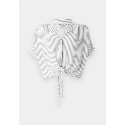 Image of ONLY Onlpaula LIFE TIE Buttondown blouse, Women&#039;s, Size: XS, Cloud dancer/balsam green