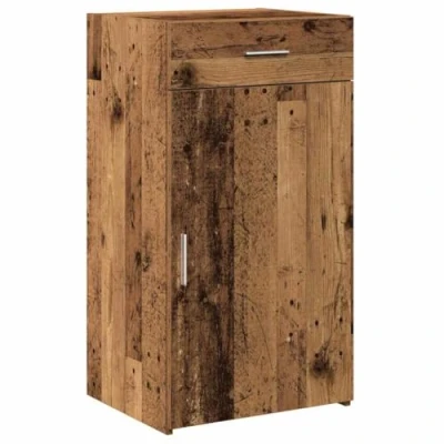 Image of vidaXL Rustic Sideboard/Buffet Cabinet Old Wood Finish, 30x42.5x93 cm for Dining/Living Room