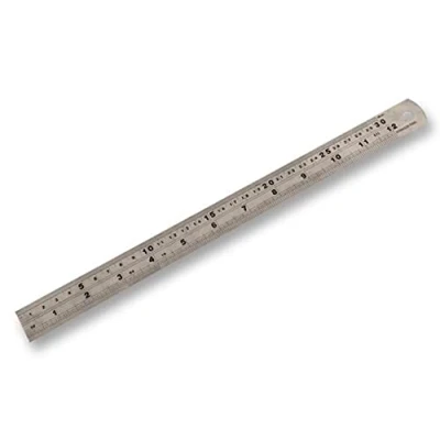 Image of DURATOOL D00246 12&quot; (300mm) Stainless Steel Ruler, Satin