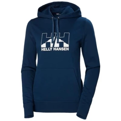 Image of Helly Hansen Women&#039;s W Nord Graphic Pullover Hoodie Shirt, Ocean