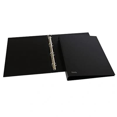 Image of Favorit Sprint Cardboard Ring Binder, 22 x 30 cm, 4 Round Rings mm, Black