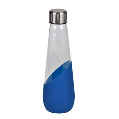 Image of Polar Gear Aquarius 600ml Glass &amp; Silicone Wrap Bottle Great for Work