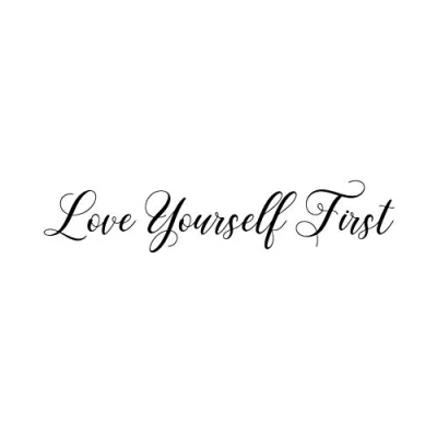 Image of Love Yourself First Temporary Tattoo 6.5cm Size Pack Of 4