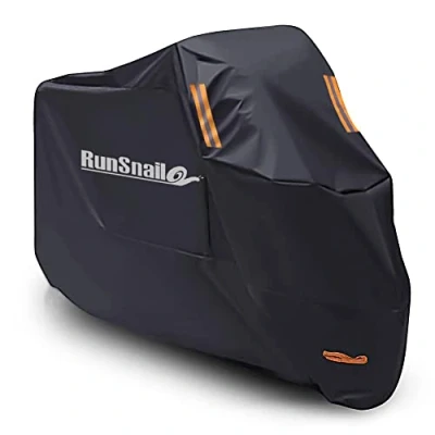Image of Waterproof Motorcycle Cover, XL Motorbike Cover Scratch resistant 210D Oxford Fabric with Lock Holes, Fits up to 96.5&quot; Motors for Honda, Yamaha, Suzuki, Kawasaki Outdoor Protection 96.5 x 41 50 inch