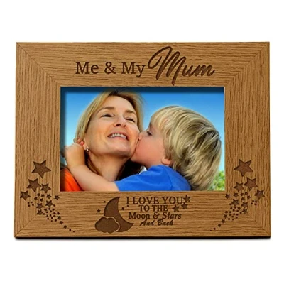 Image of ukgiftstoreonline Me and My Mum Love You To The Moon Photo Frame Gift (5 x 7 Inch)