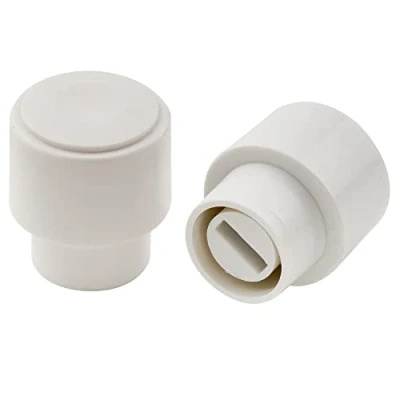 Image of Musiclily Pro Inch Size Guitar Telecaster Barrel Switch Tips 3 Way Pickup Selector Knobs for USA Fender Tele Style, White(Set of 2)