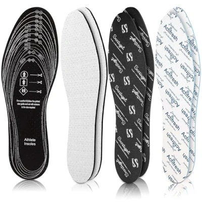 Image of SULPO 3 pairs set different Anti sweat insoles Refreshing and comfort men woman odour shoe inserts for casual, work sport shoes Hygienic Breathable Trimmable