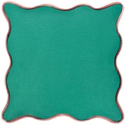 Image of Heya Home Wiggle Ready Filled Cushion, Green/Pink