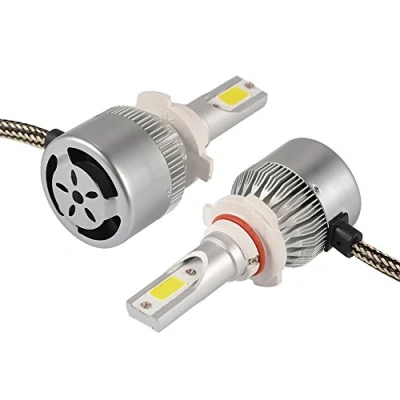 Image of 2pcs 10000LM 55W LED Car Headlight 9005 H10 HB3 Halogen Lamp Bulb Built in Cooling Fan 6000K White