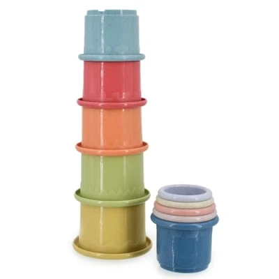 Image of Play Project Wheat Fibre Baby Stacking Cups Eco Friendly Toys