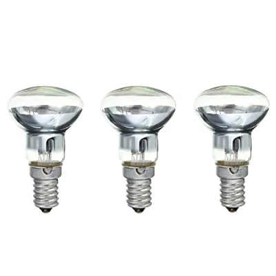 Image of Bordhap Replacement Lava Lamp E14 R39 30W Spotlight Screw in Light Bulb Clear Reflector Spot Bulbs Incandescent 3Pcs