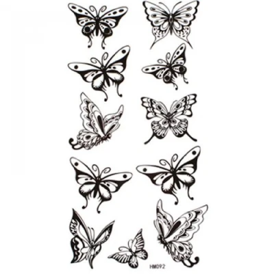 Image of SPESTYLE waterproof non toxic temporary tattoo stickersWaterproof and sweat tattoos sexy black butterfly