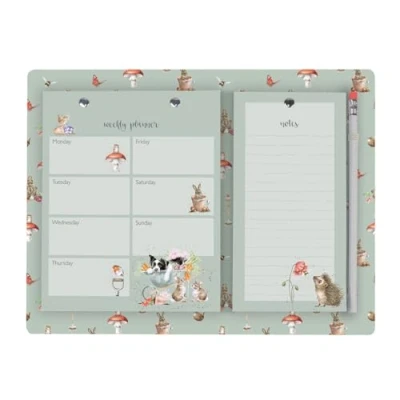 Image of Wrendale Designs &#039;Garden Friends&#039; Garden Animal Weekly &amp; Shopping Planner Pad