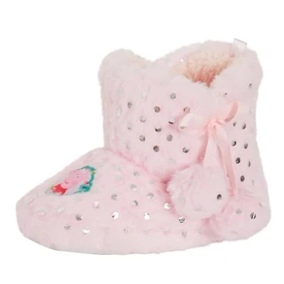 Image of Peppa Pig Girls Slipper Boots Pink EU 30 / UK 11.5 Child