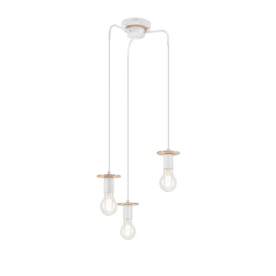 Image of Angelina Cluster Pendant Ceiling Light White , 3x E27