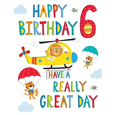 Image of Regal Publishing Juvenile Birthday Card Age 6 M 8 x inches