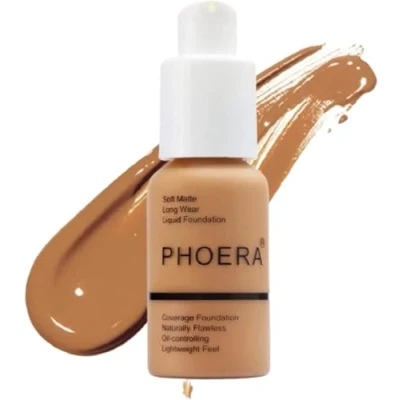 Image of Glamza PHOERA Foundation Concealer Makeup Full Coverage Matte Brighten Long Lasting UK (106 WARM SUN)