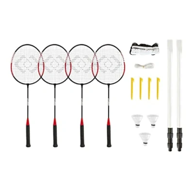Image of Hy Pro 4 Player Badminton Set x Rackets/3 Shuttlecocks/Net/Poles And Carry Case