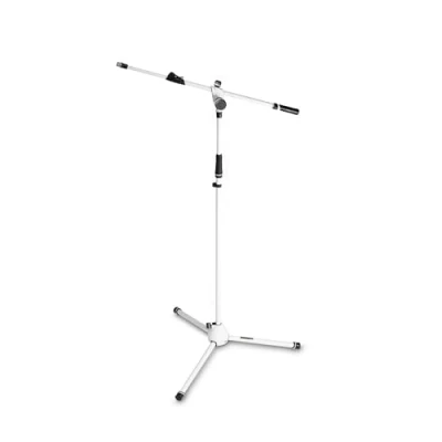 Image of Gravity MS 4322 W Microphone Stand with Folding Tripod Base and 2 Point Adjustment Telescoping Boom, White