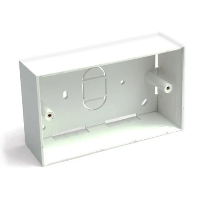 Image of kenable Surface Mount Back Box Pattress 2 Gang for Quad Face Plates 32mm