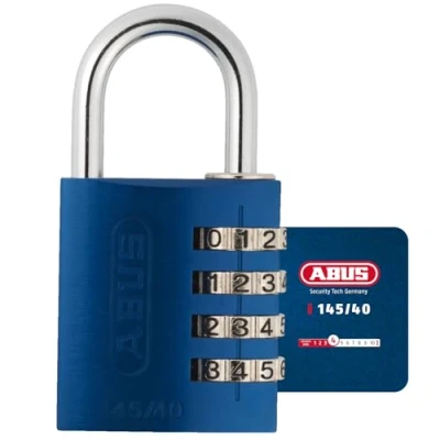 Image of Padlock Combination Aluminum 40mm Blue