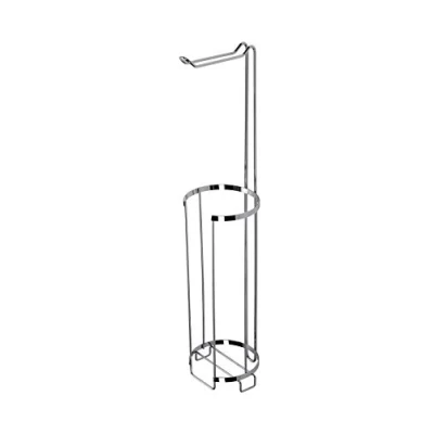 Image of Croydex Free Standing Chrome Toilet Roll Holder, 5 Year Rust Guarantee, Silver