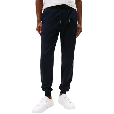 Image of Tommy Hilfiger Men Logo Sweatpant Track Pants Cotton, Blue (Desert Sky), 3XL