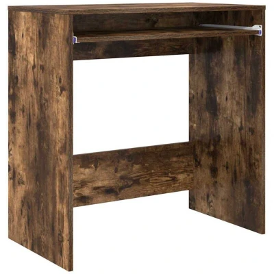 Image of vidaXL Computer Desk Smoked oak Particle board Compact Simple