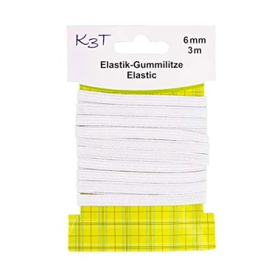 Image of K3T Elastic Band, White, 6mm x 3m