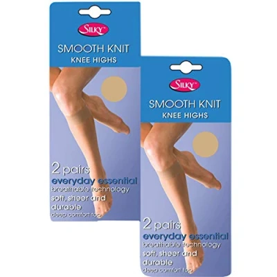 Image of Silky Smooth Knit Everyday Essential Knee Highs (4 Pair Pack) (Nude)